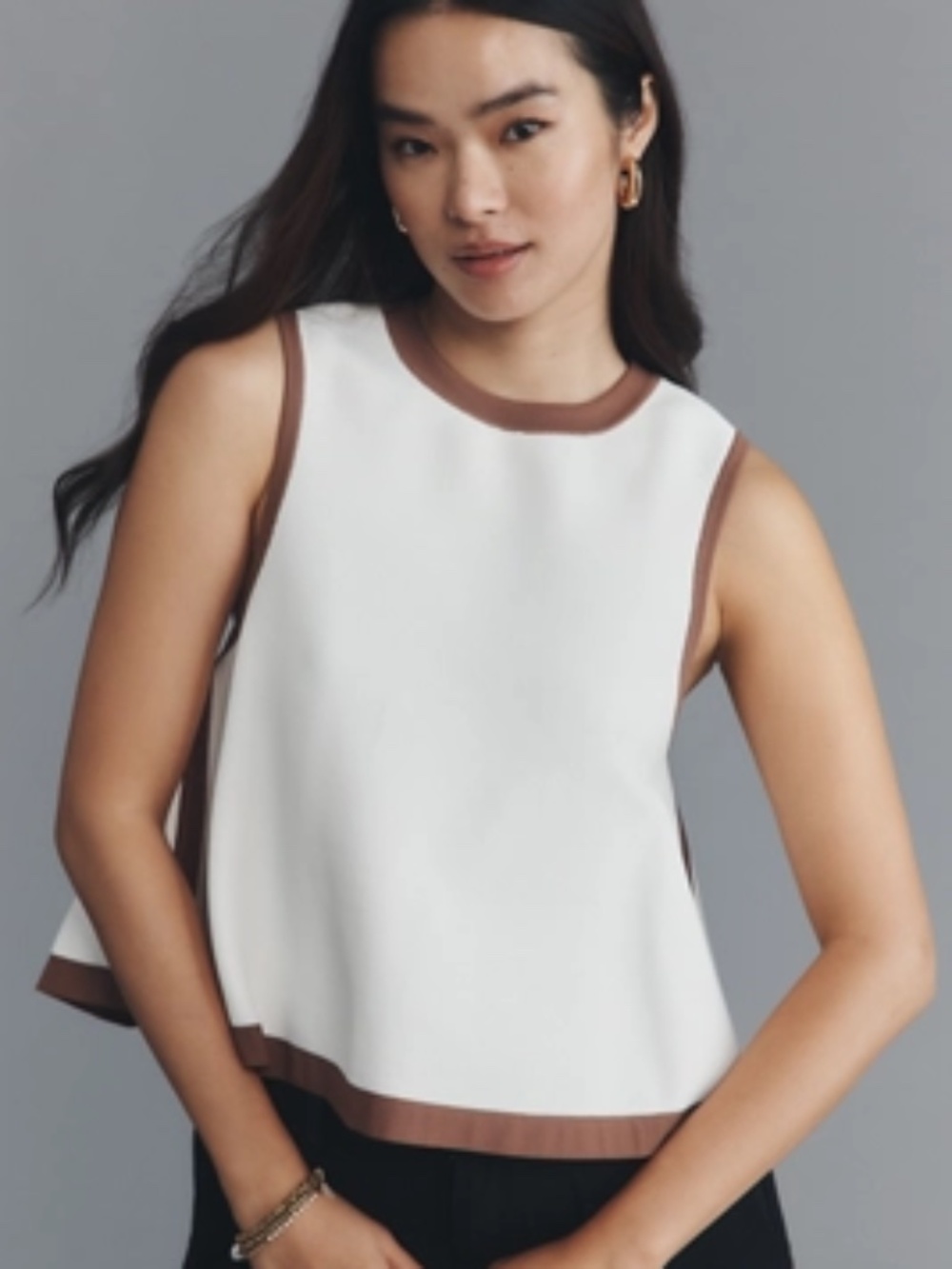 Anthropologie Maeve Sleeveless Swing Knit Top Small